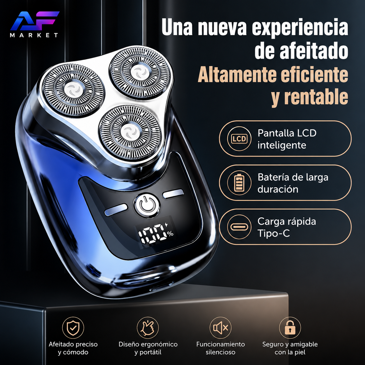 AFEITADORA SHAVER 3 CABEZALES