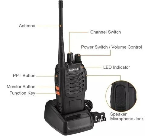 Radio Walkie Talkie Baofeng Bf888s Uhf X2 und.
