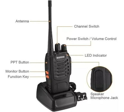 Radio Walkie Talkie Baofeng Bf888s Uhf X2 und.