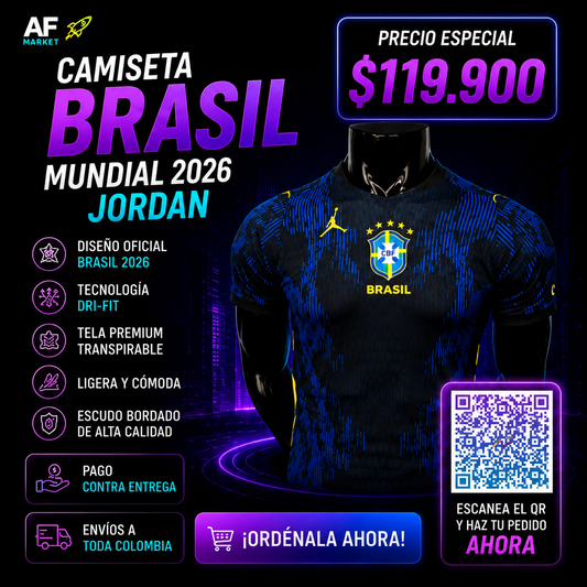 🇧🇷 CAMISETA BRASIL MUNDIAL 2026 JORDAN