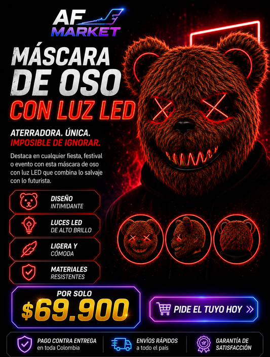 MÁSCARA OSO LUZ