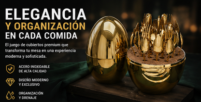 Juego Cubiertos De 24 Piezas Base huevo