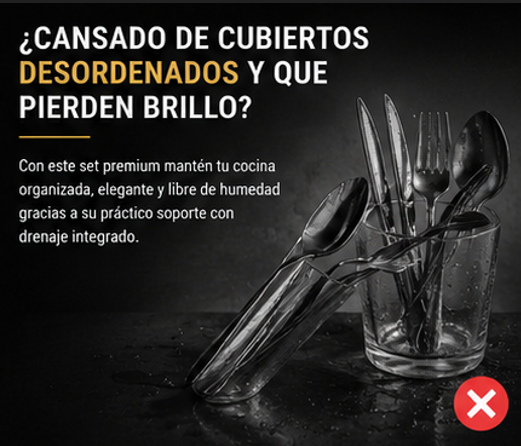 Juego Cubiertos De 24 Piezas Base huevo
