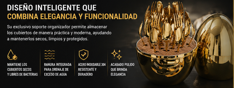 Juego Cubiertos De 24 Piezas Base huevo