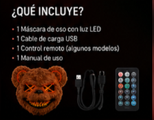 MÁSCARA OSO LUZ