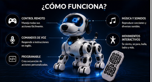 Perro Robot Interactivo Inteligente Cont