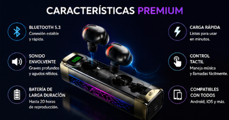 Auriculares Mipods E50 True Wireless Hea
