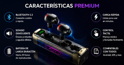 Auriculares Mipods E50 True Wireless Hea