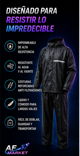 Impermeable completo lluvia moto bici sc
