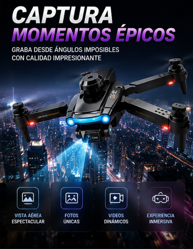 DRON CONTROL REMOTO CAMARA Y LUCES