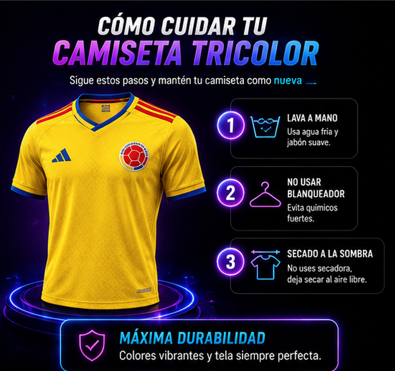 Camisa Colombia 1.1 + Gorra mundial 2026