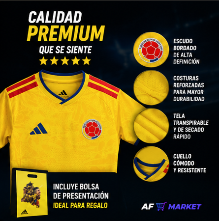 Camisa Colombia 1.1 + Caja mundial 2026