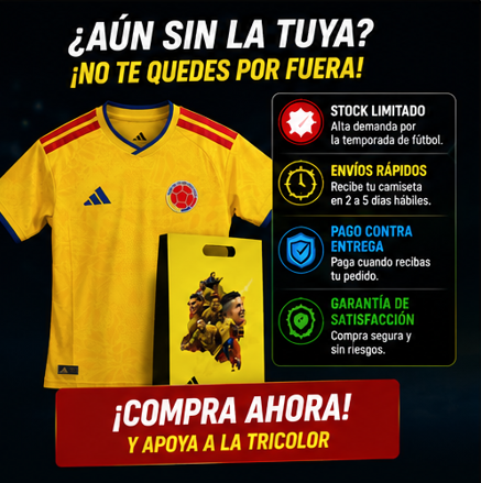 Camisa Colombia 1.1 + Caja mundial 2026