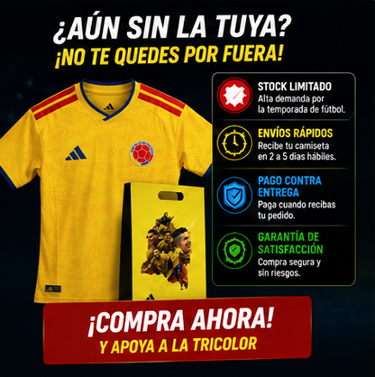 Camisa Colombia 1.1 + Caja mundial 2026
