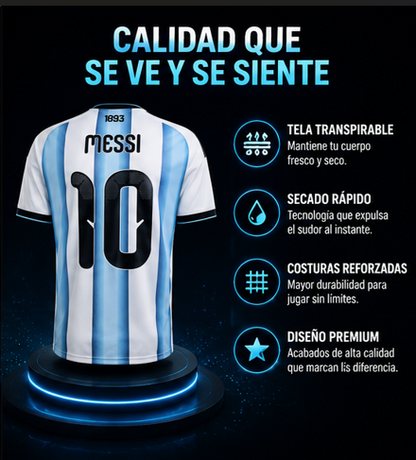 CAMISETA ARGENTINA MUNDIAL 2026 CON CAJA