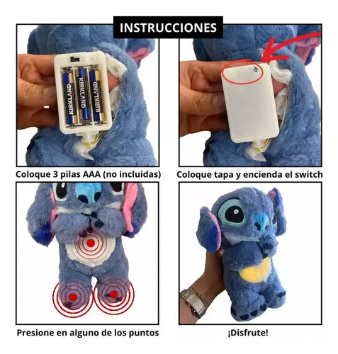 Peluche Stitch Respira Sonido