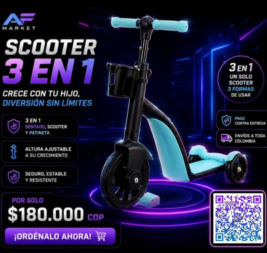 scooter patineta 3 en 1