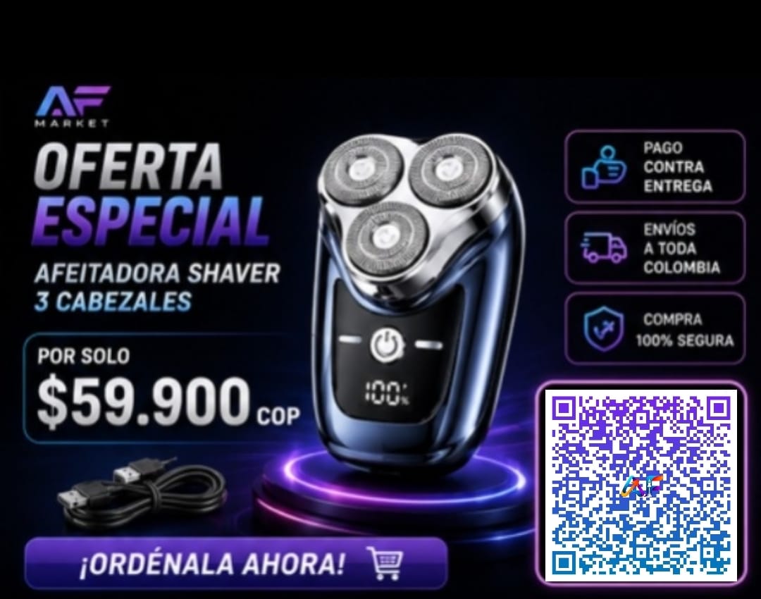 AFEITADORA SHAVER 3 CABEZALES