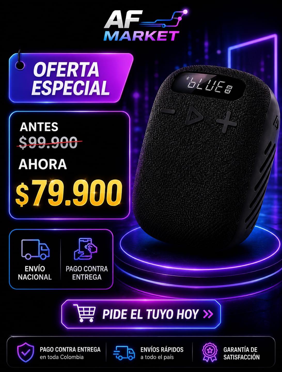 Parlante Bluetooh Para Moto Bicicleta