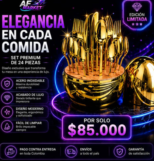 Juego Cubiertos De 24 Piezas Base huevo