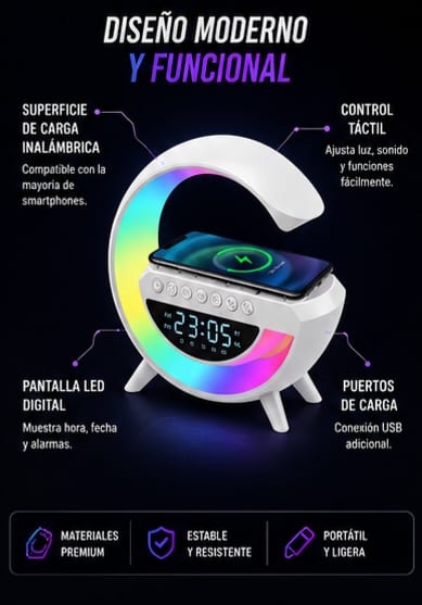 Reloj-Parlante G con Pantalla