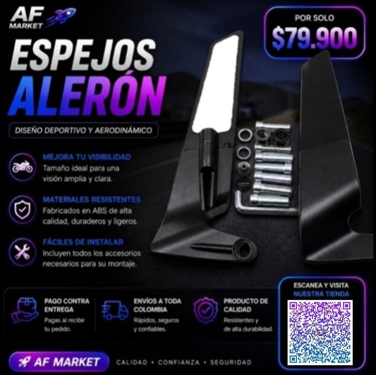 Espejos De Aleron De Lujo Para Moto Nake