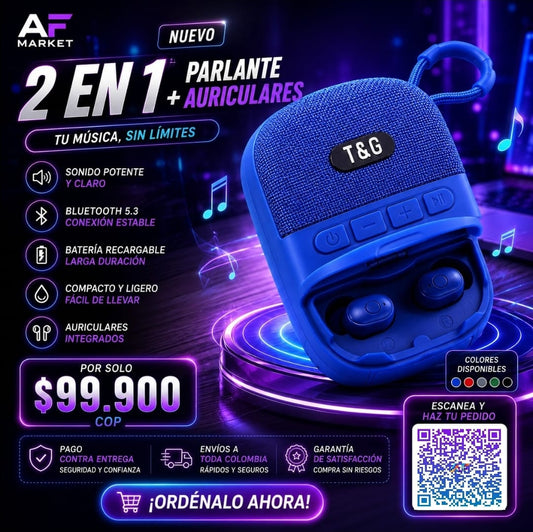 PARLANTE TYG-812 CON AURICULARES