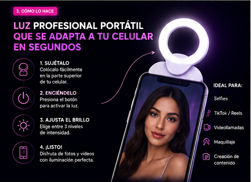 Aro Selfie Mini Para Celular