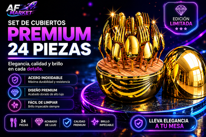 Juego Cubiertos De 24 Piezas Base huevo